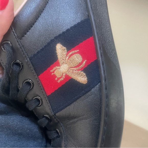 GUCCI MEN'S ACE SNEAKER WITH EMBROIDERY 9.5=US10 - Picture 9 of 12